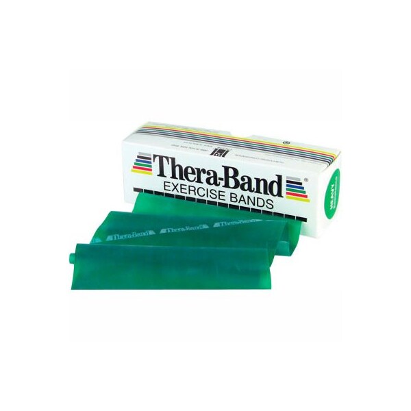 Fabrication Enterprises Thera-Band Latex Exercise Band, Green, 6 Yard Roll/Box 10-1002 - main